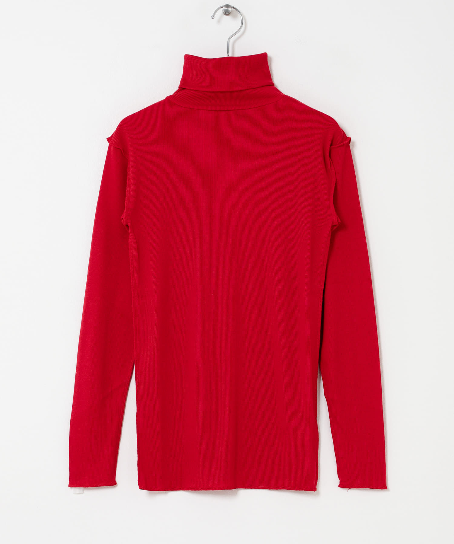MEYAME　SOFT RIB TURTLENECK RED Free