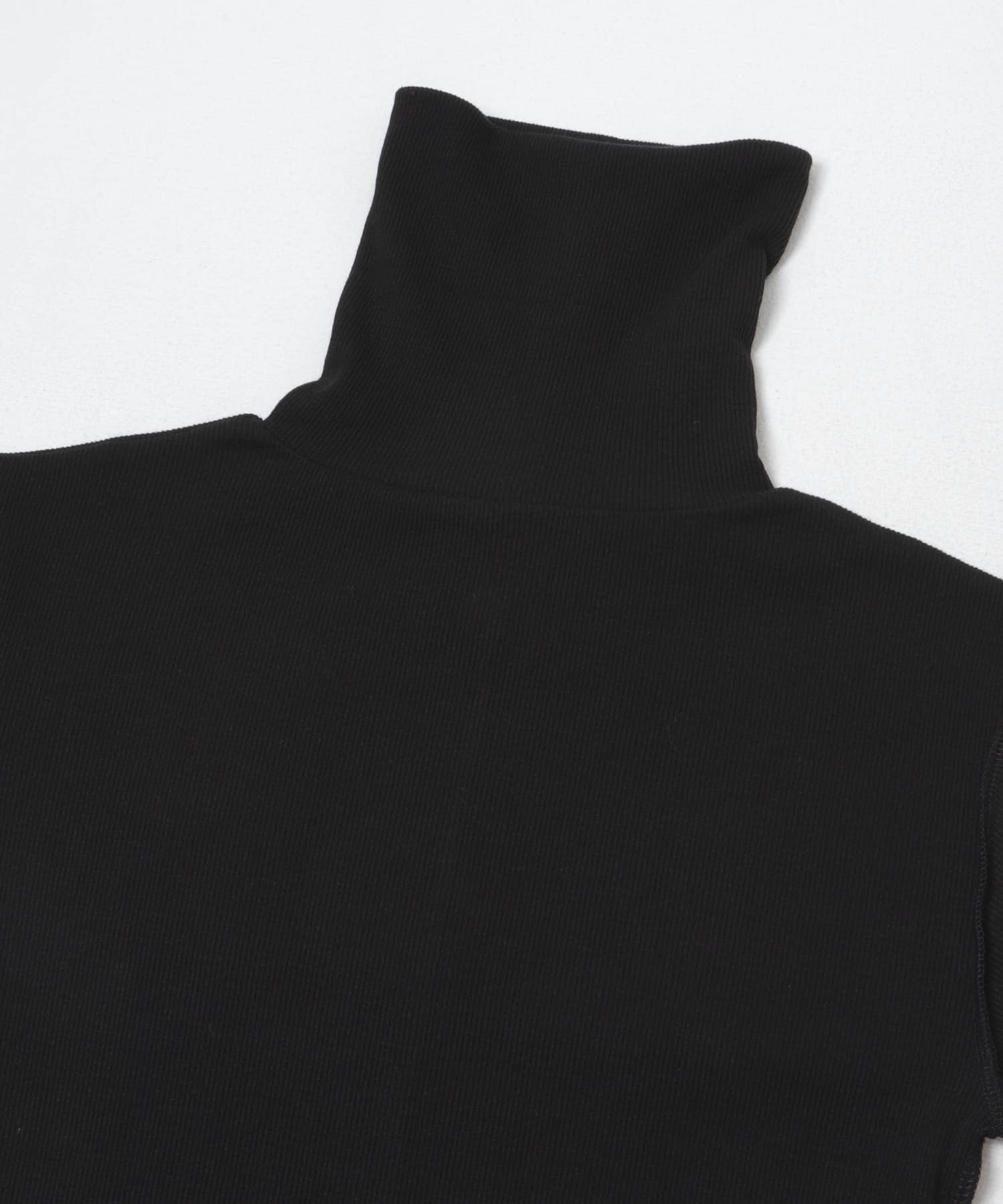 MEYAME　SOFT RIB TURTLENECK BLACK Free