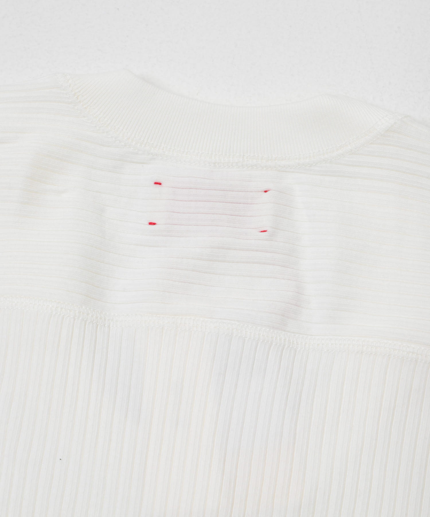 MEYAME　OBLONG NECK RIB PULLOVER WHITE Free