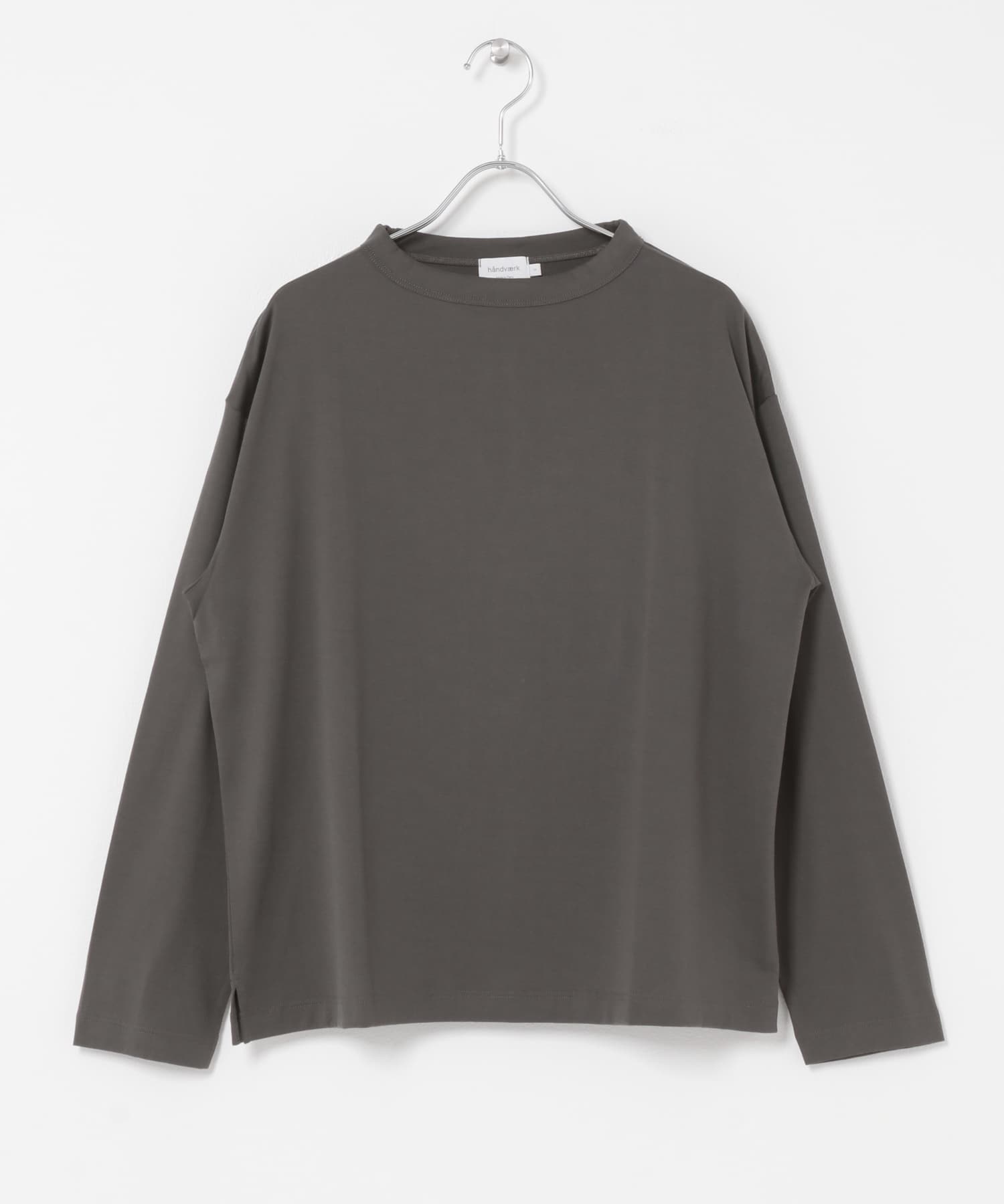 handvaerk　BOTTLE NECK LONG-SLEEVE T-SHIRT IRON S