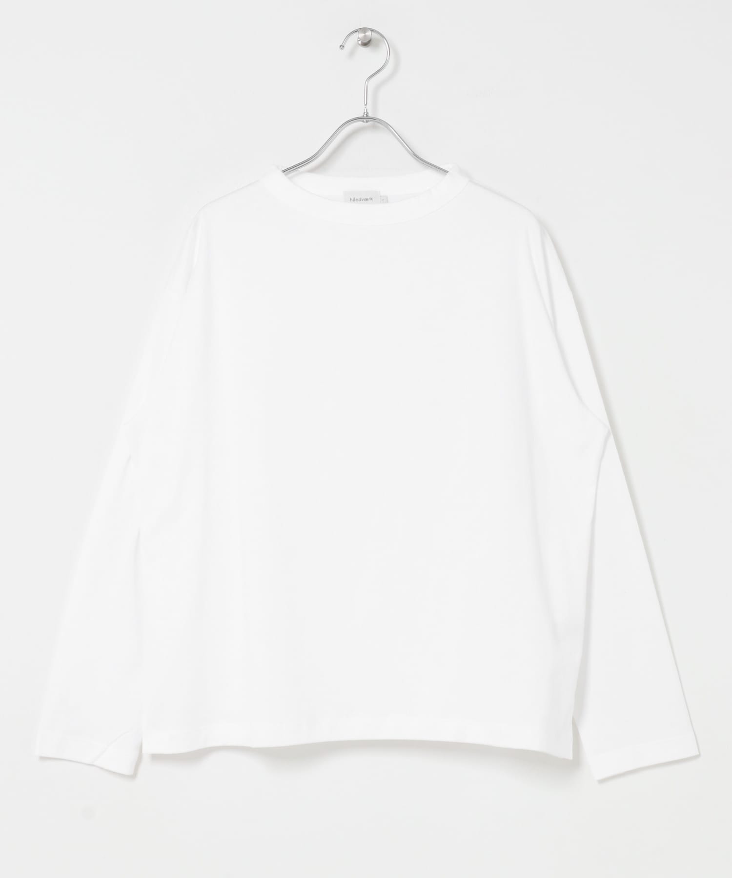 handvaerk　BOTTLE NECK LONG-SLEEVE T-SHIRT WHITE S