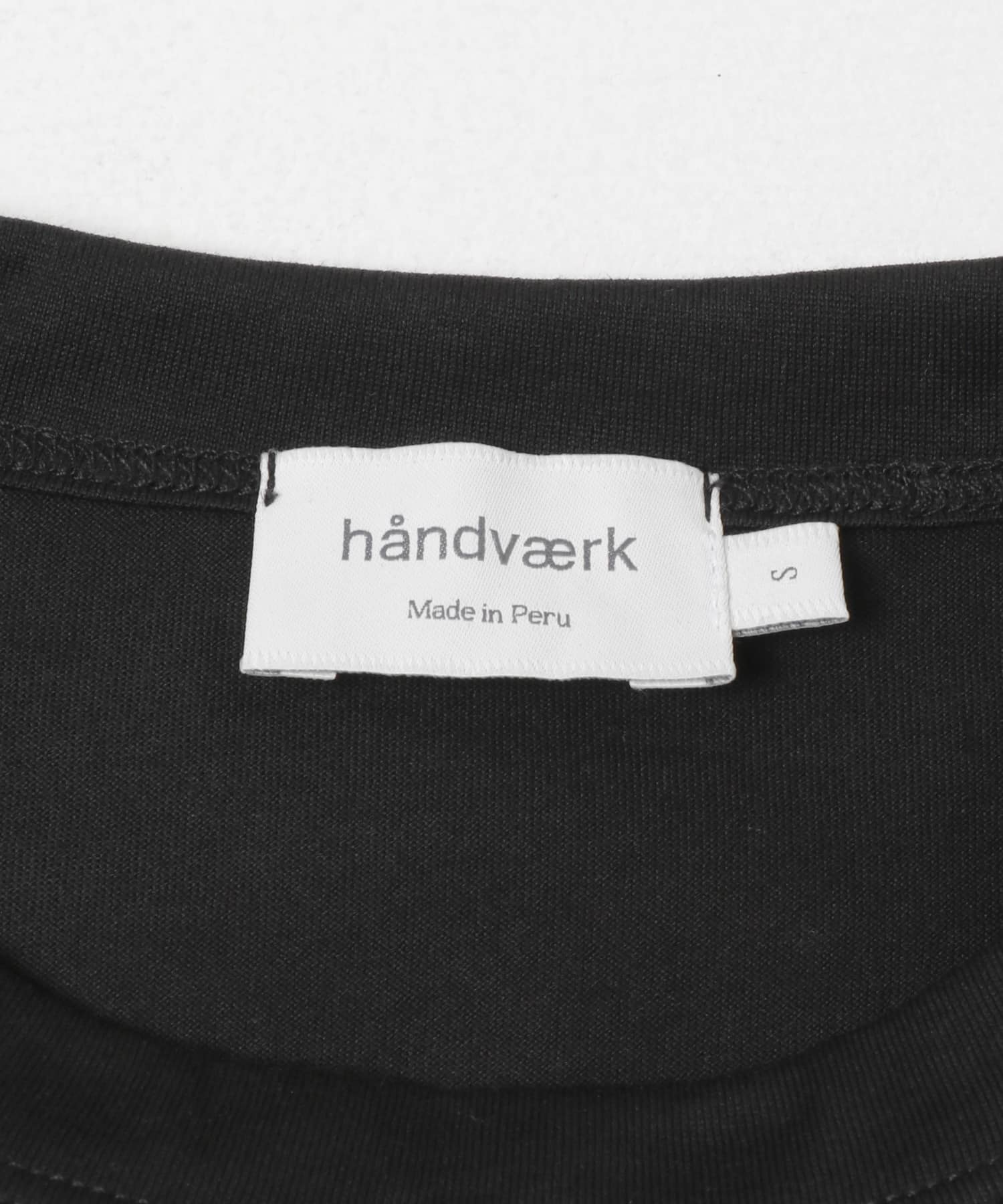 handvaerk　BOTTLE NECK LONG-SLEEVE T-SHIRT BLACK S