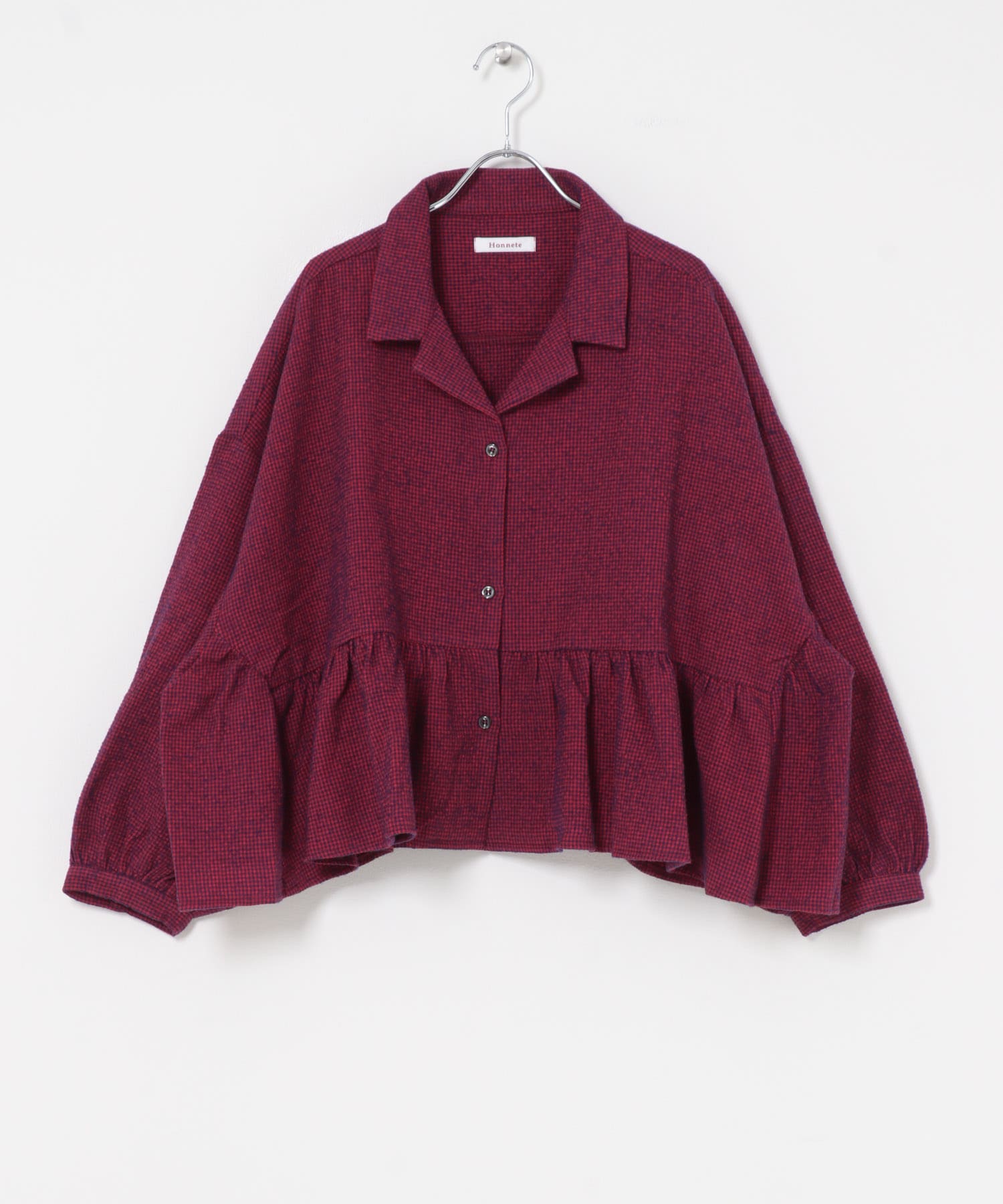 Honnete　GATHERED SHIRT