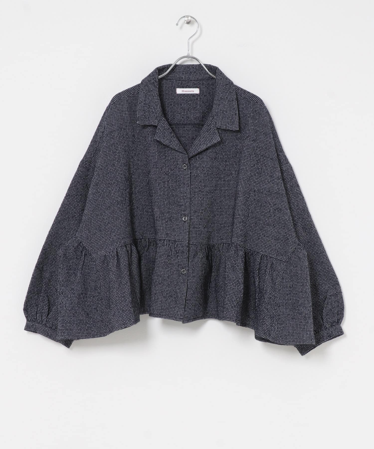 Honnete　GATHERED SHIRT