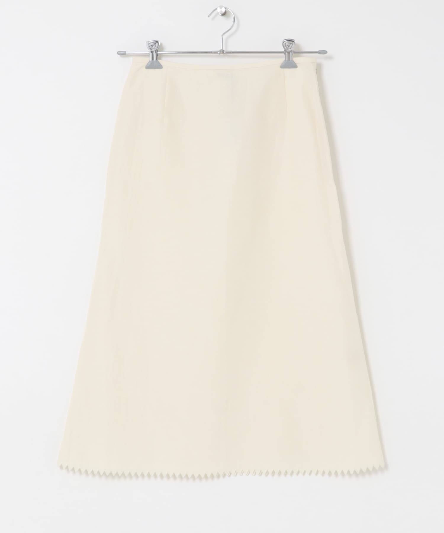 NOHRA　SILK LINEN CUTWORK EMB SKIRT