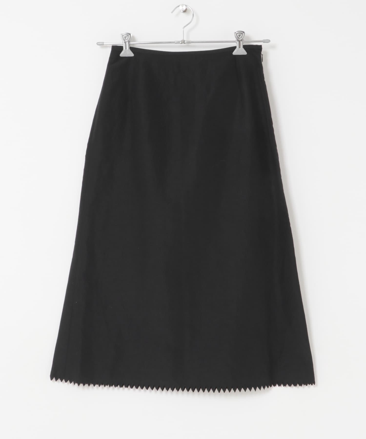 NOHRA　SILK LINEN CUTWORK EMB SKIRT BLACK 1