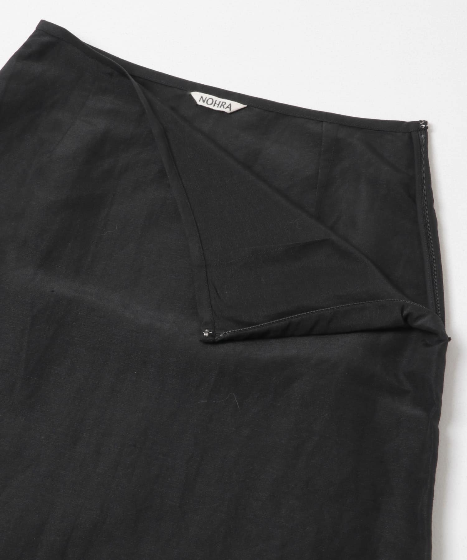 NOHRA　SILK LINEN CUTWORK EMB SKIRT BLACK 1