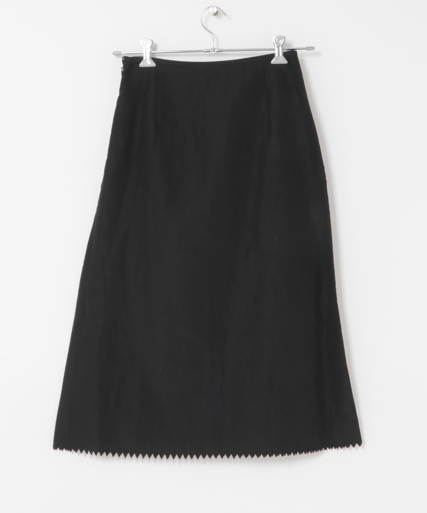 NOHRA　SILK LINEN CUTWORK EMB SKIRT BLACK 1