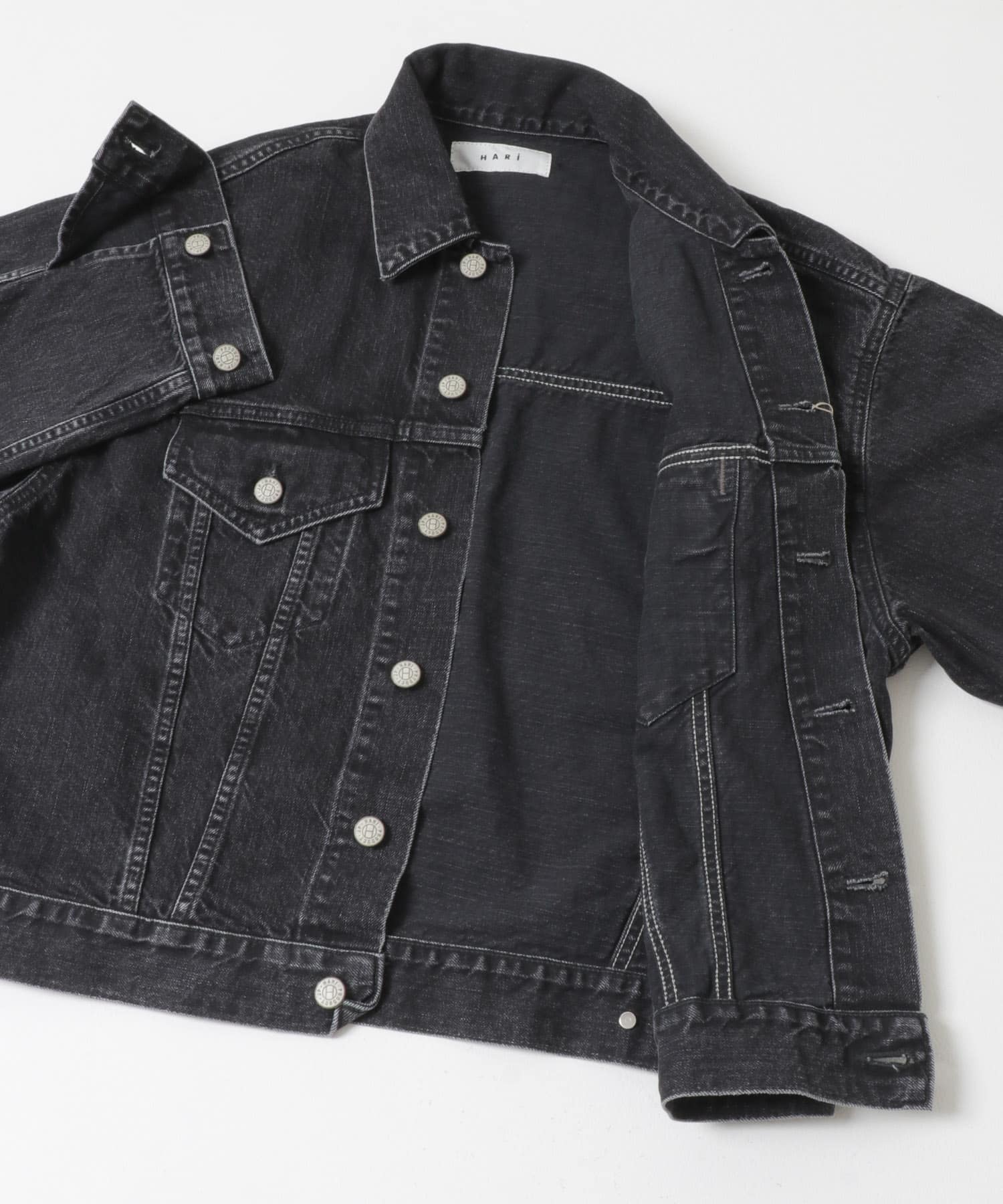 HARi　WIDE SLEEVE DENIM JACKET BLACK 2