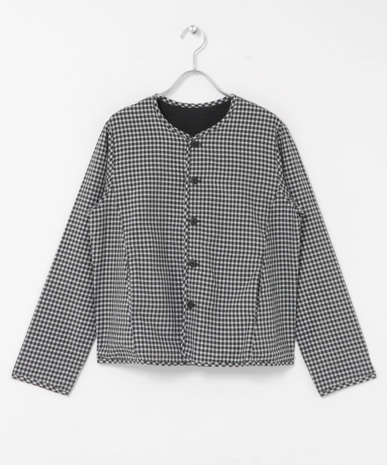 Yoli　GINGHAM REVERSIBLE JACKET BLACKBLACK 1