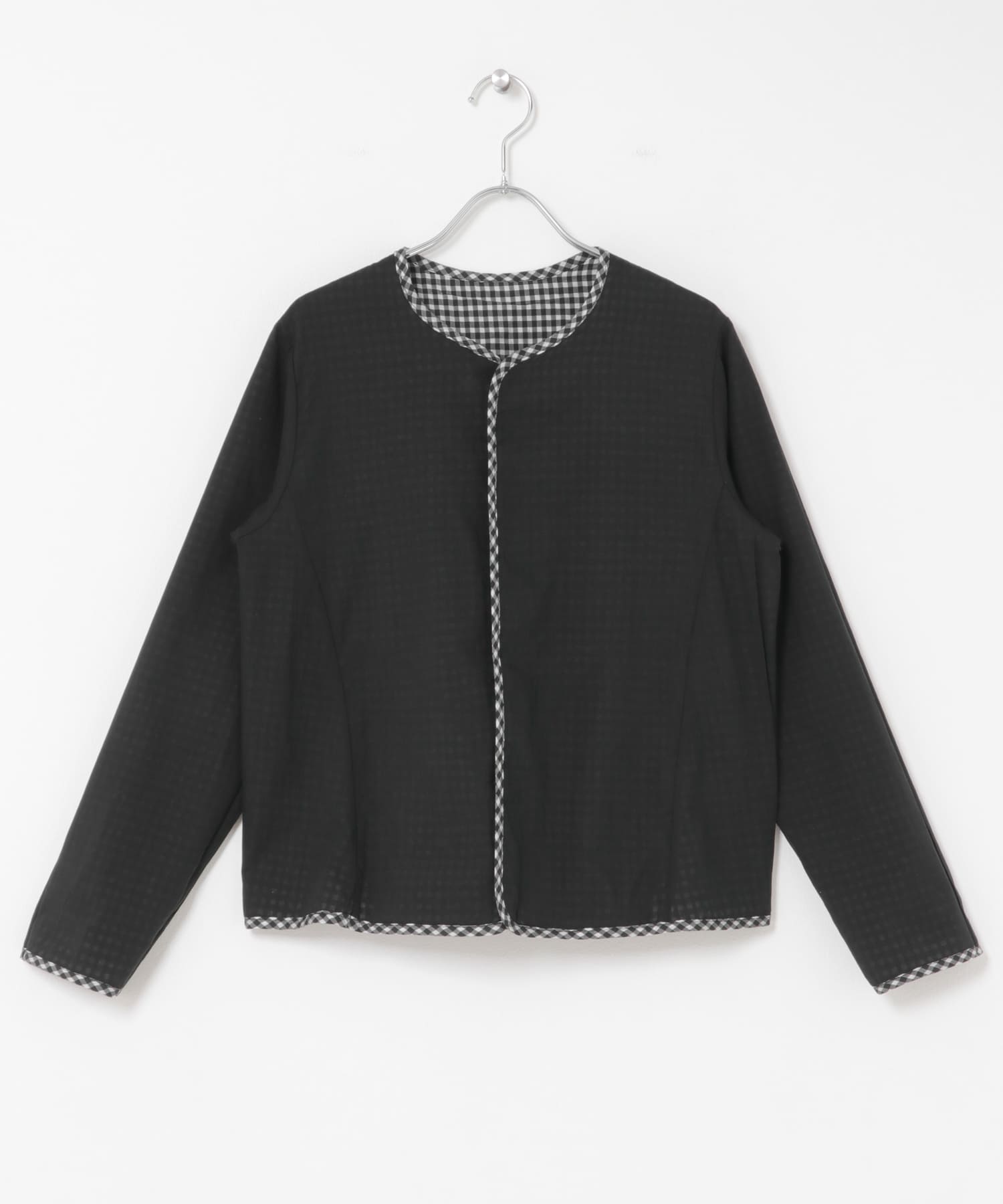 Yoli GINGHAM REVERSIBLE JACKET(1 BLACKBLACK): アウター｜URBAN