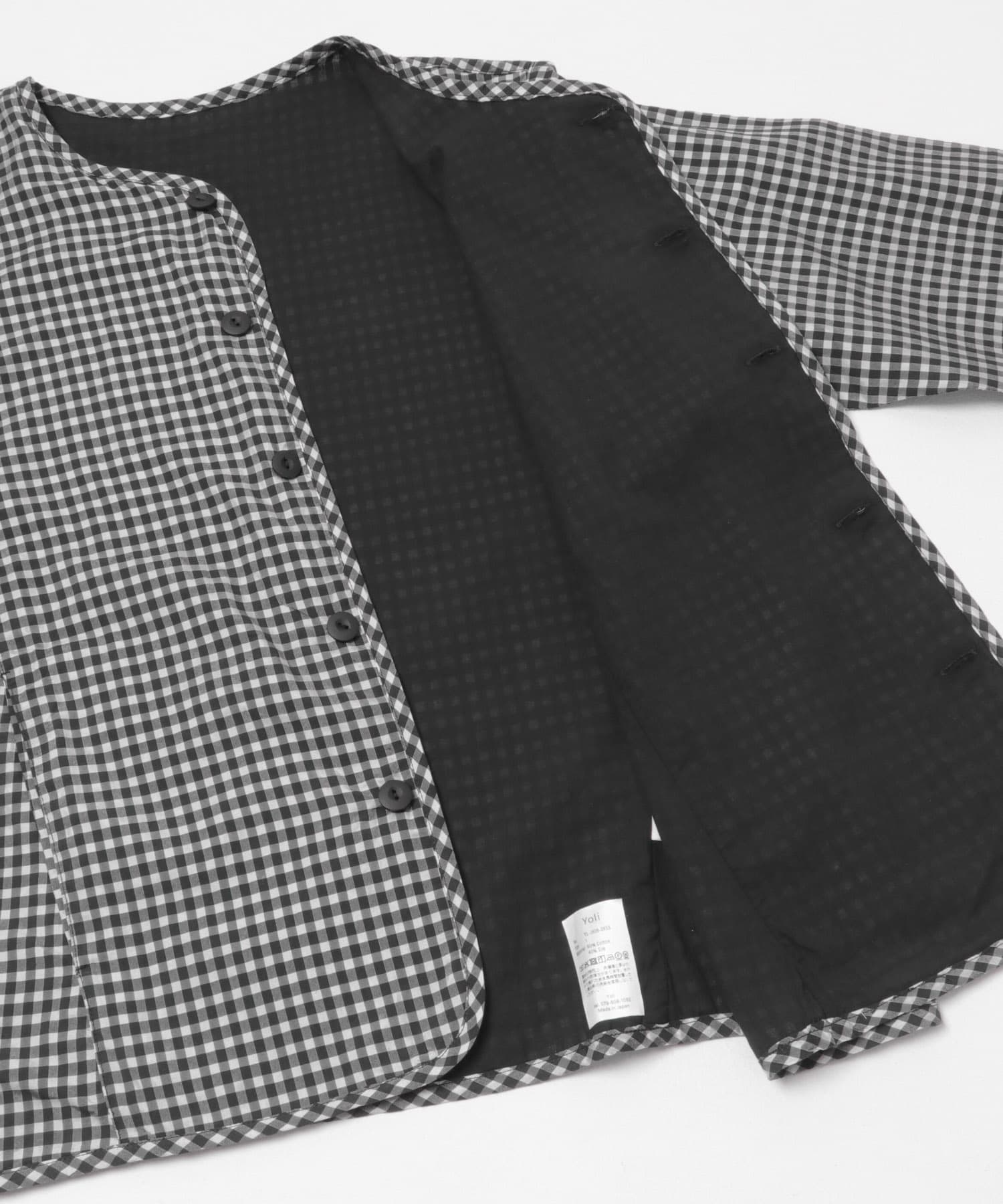 Yoli　GINGHAM REVERSIBLE JACKET BLACKBLACK 1