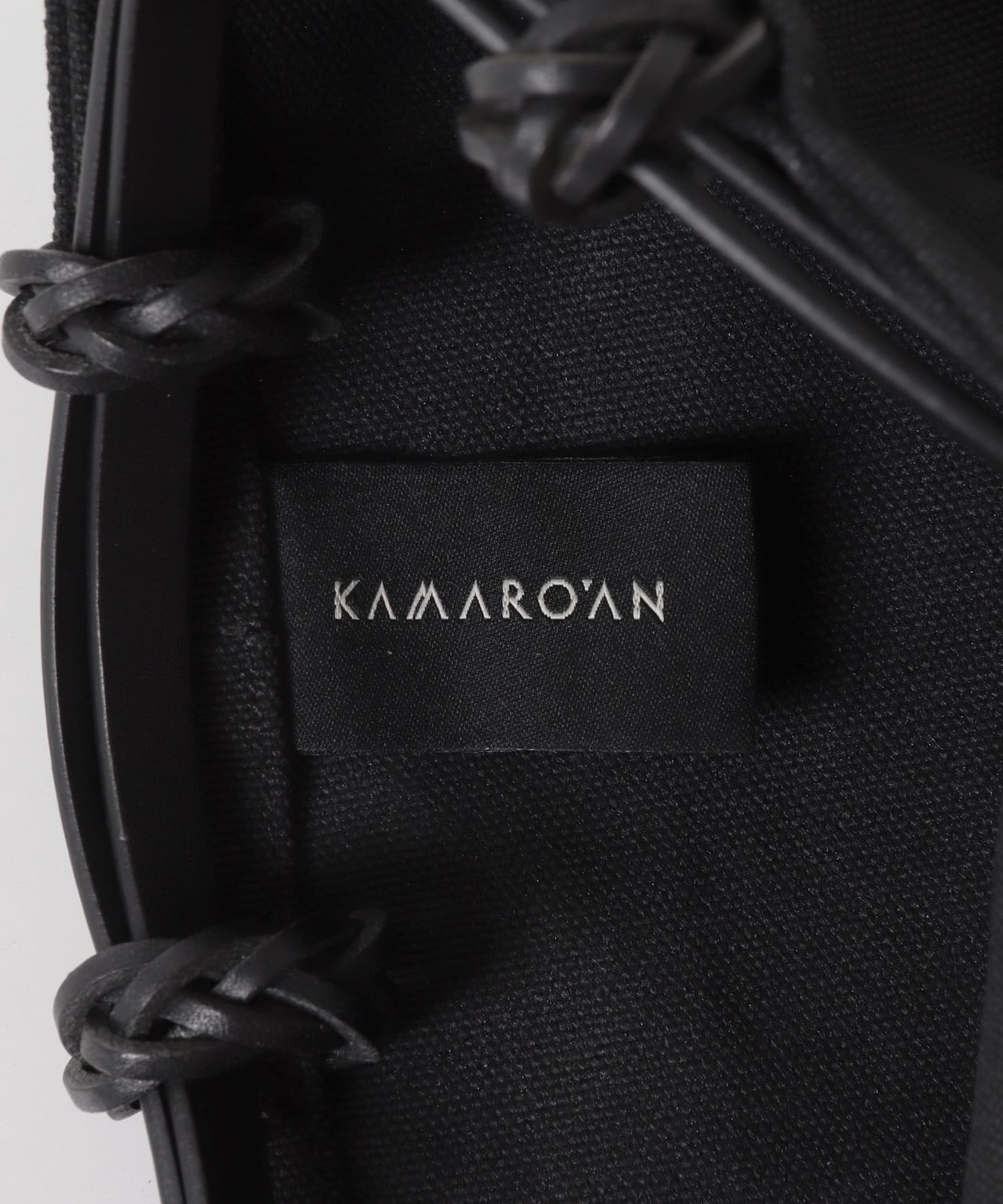 KAMARO’AN　WOVEN DRAWSTRING BUCKET ALL BLACK One