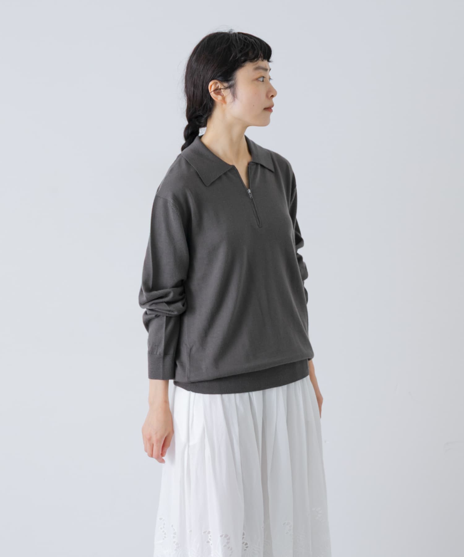 UNDECORATED　WOOL ZIP KNIT