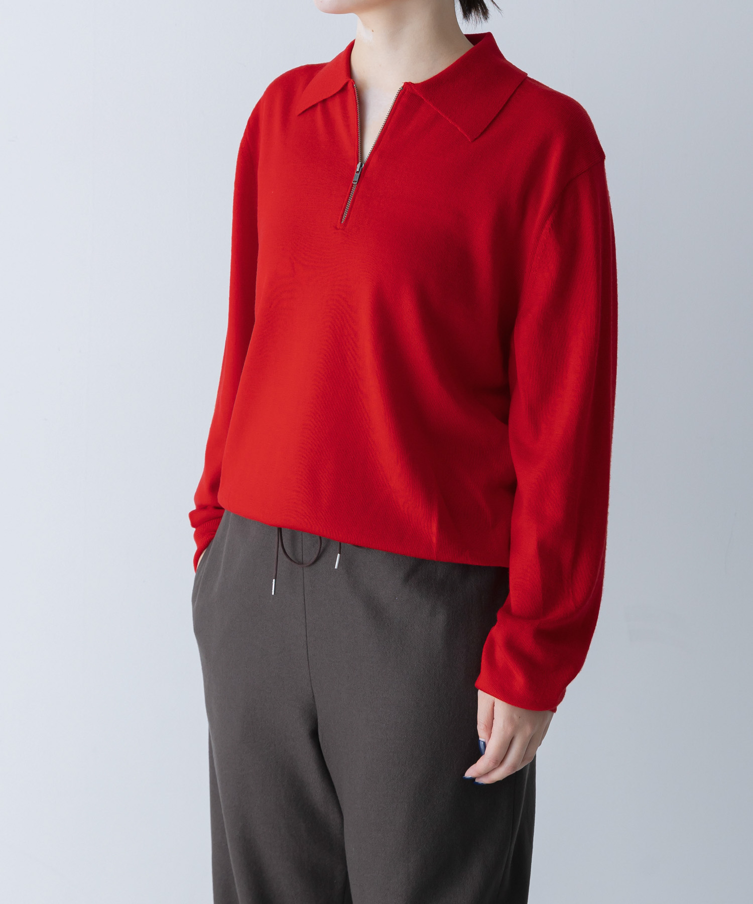 UNDECORATED　WOOL ZIP KNIT