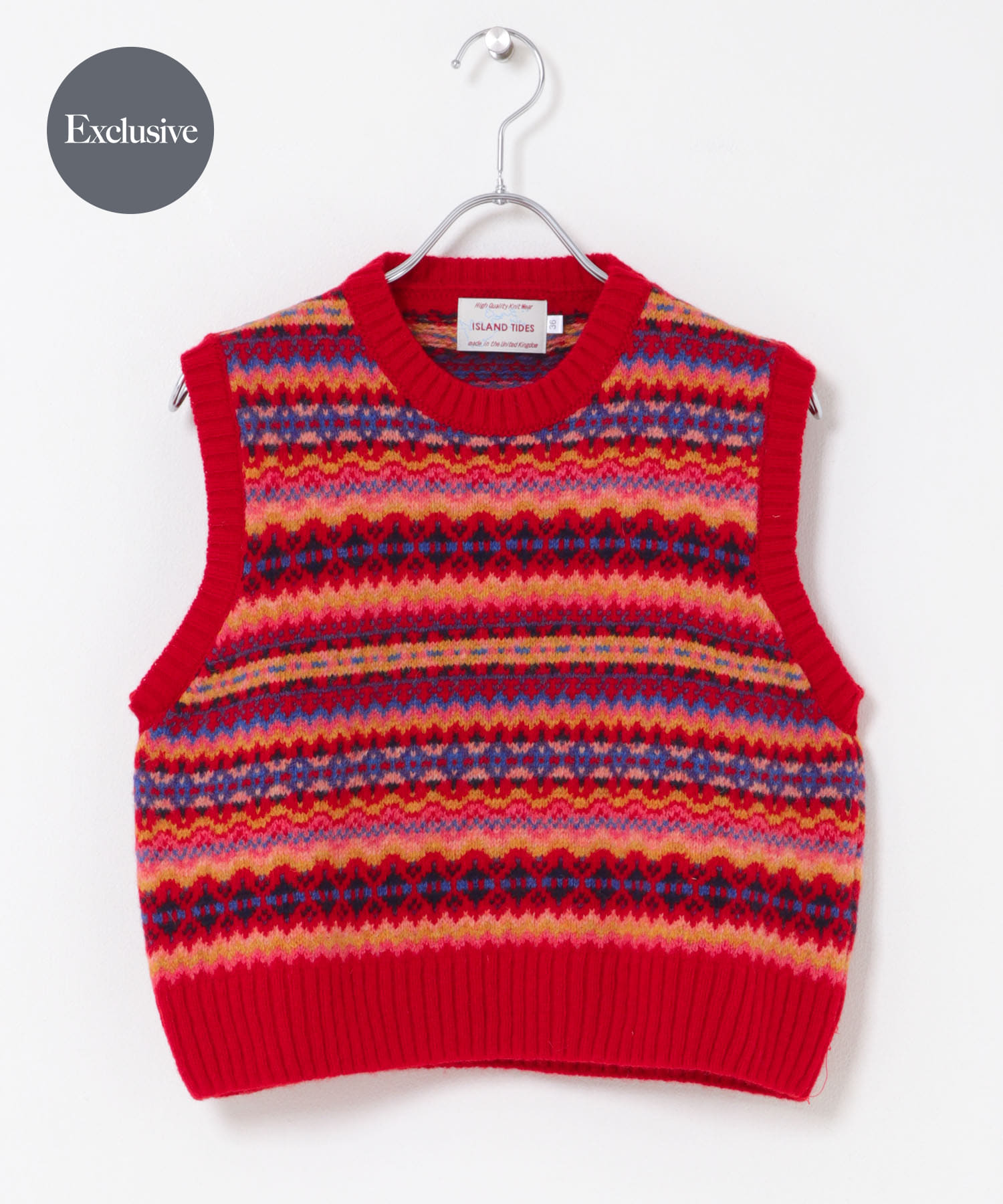 『別注』Island Tides×かぐれ　FAIR ISLE KNIT VEST