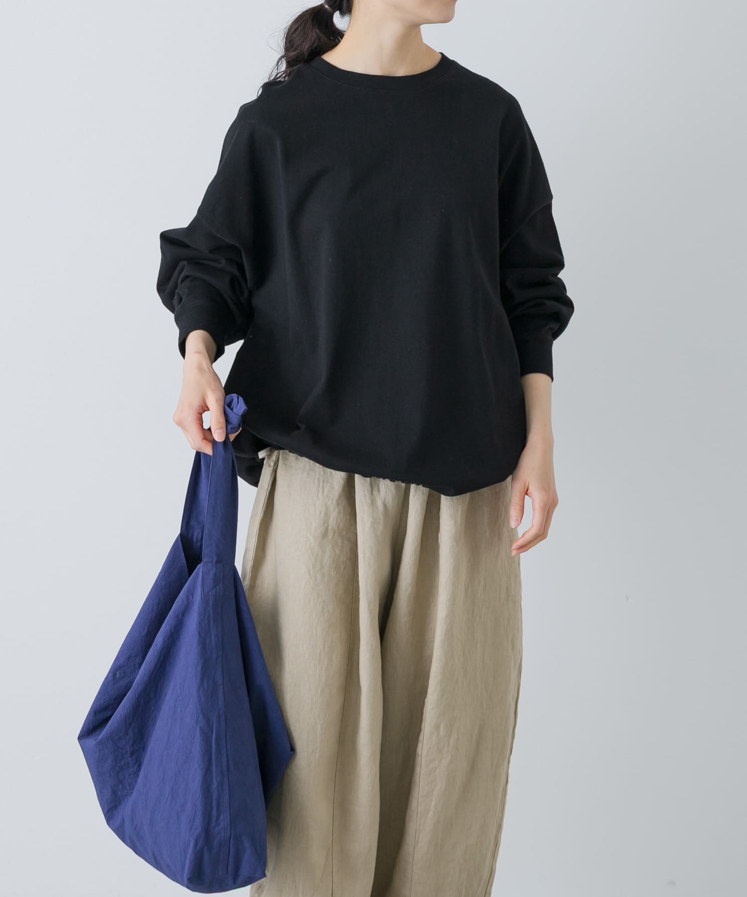 コットンドロストヘムカットソー