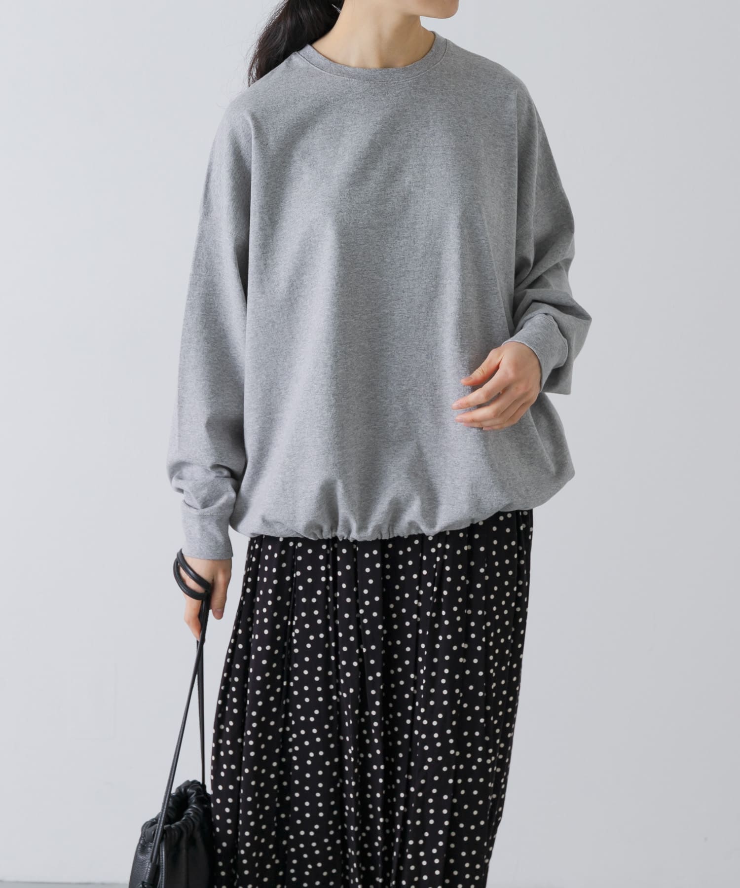 コットンドロストヘムカットソー