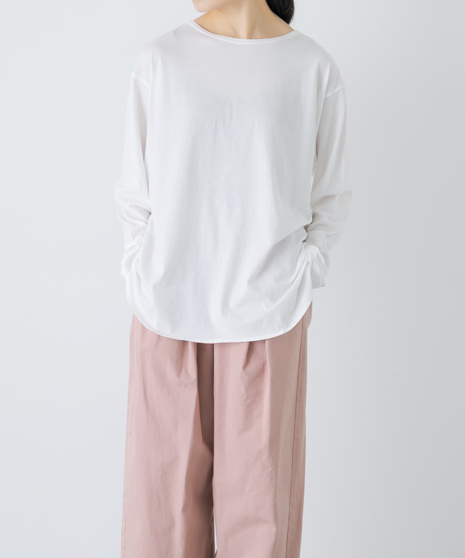 シフォン天竺カットソー