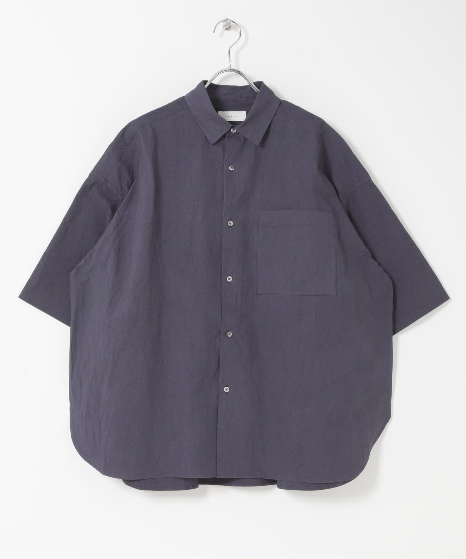 ワイドハーフスリーブシャツ NAVY Free