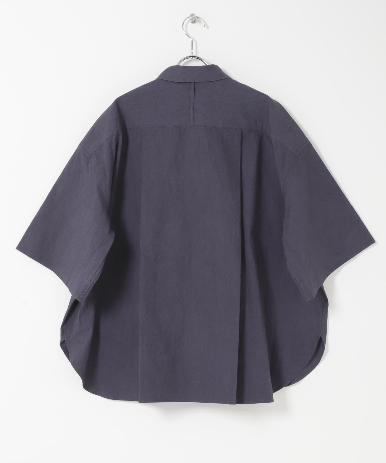 ワイドハーフスリーブシャツ NAVY Free