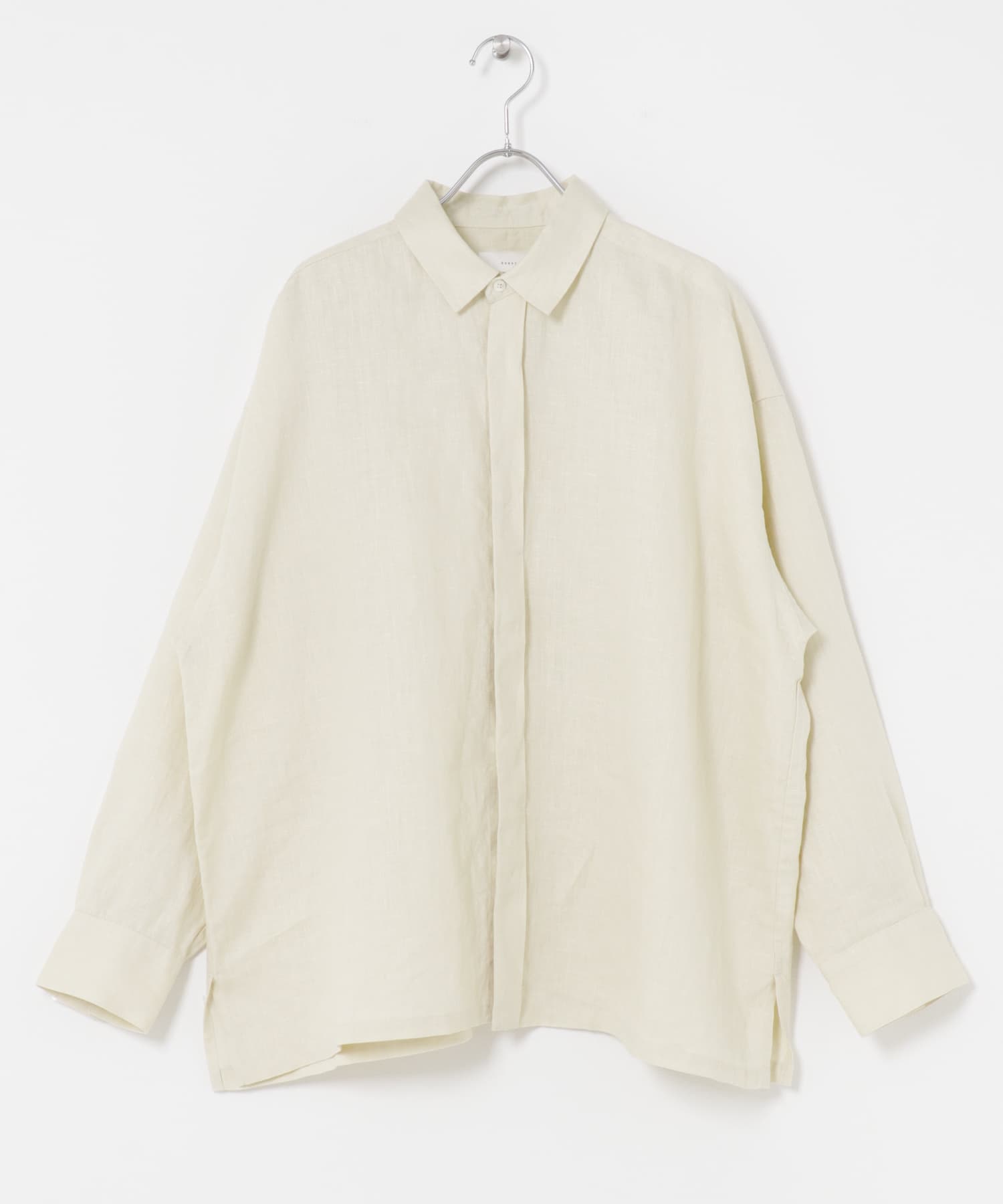 リネンレギュラーボックスシャツ YELLOW Free