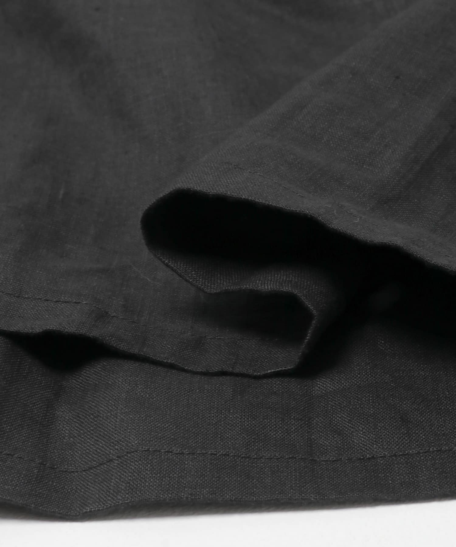 リネンレギュラーボックスシャツ BLACK Free