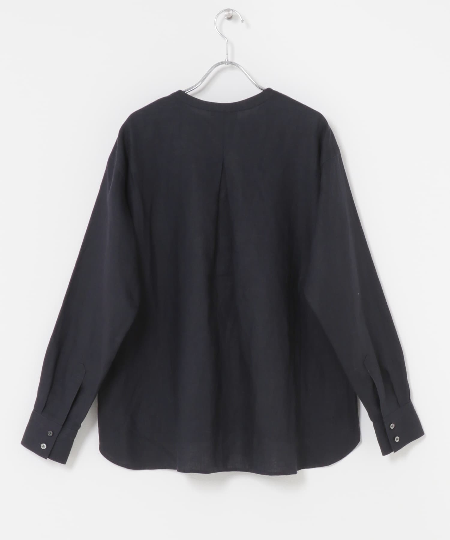 リネンヘンリーワイドシャツ NAVY Free