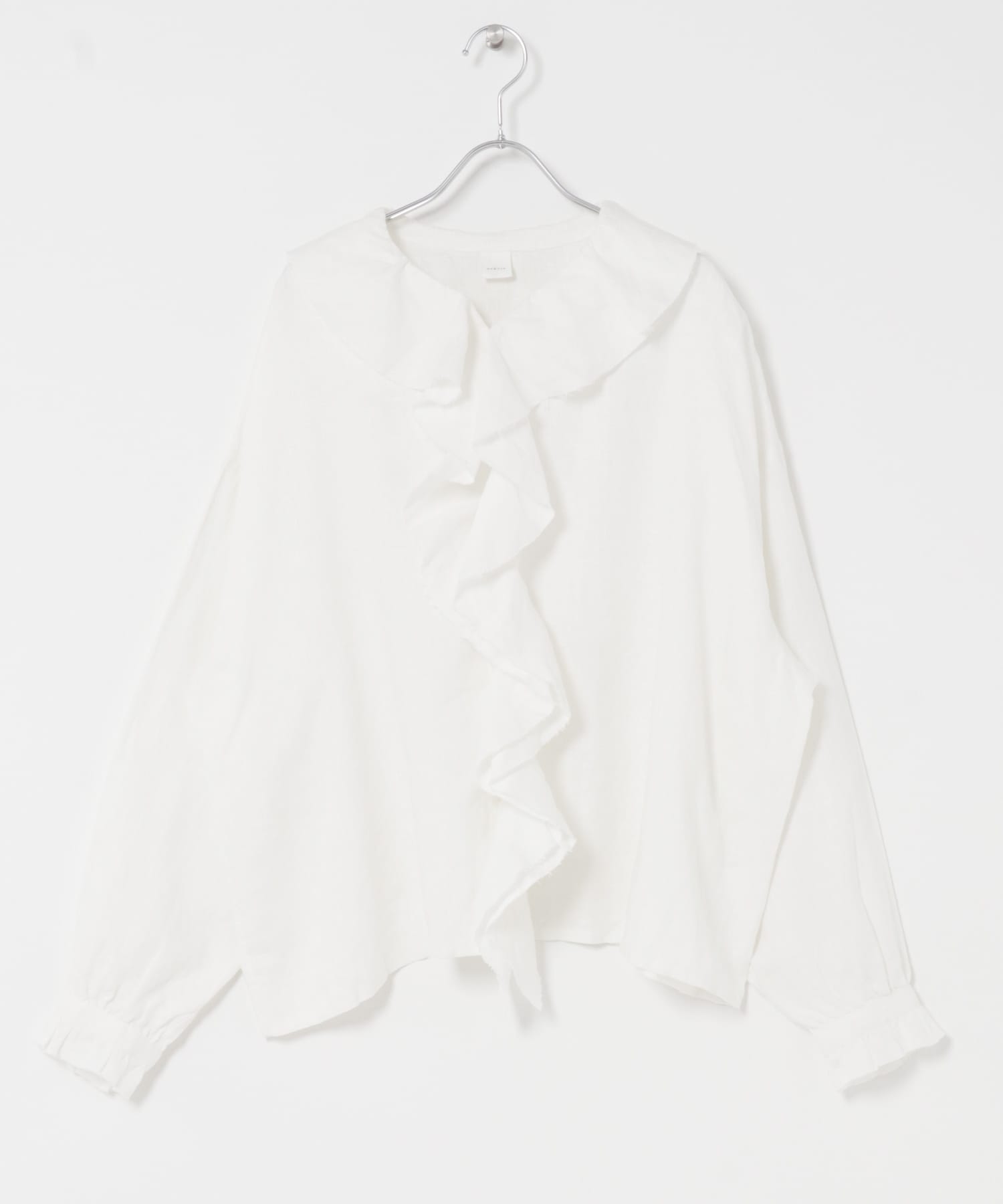 リネンフリルカラーシャツ OFF Free