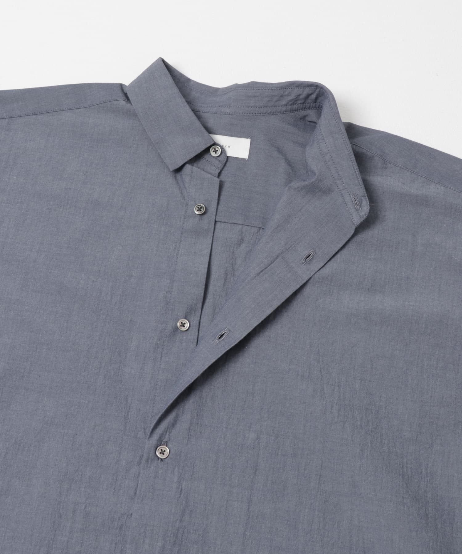 ハイツイストコットンレギュラーシャツ NAVY Free