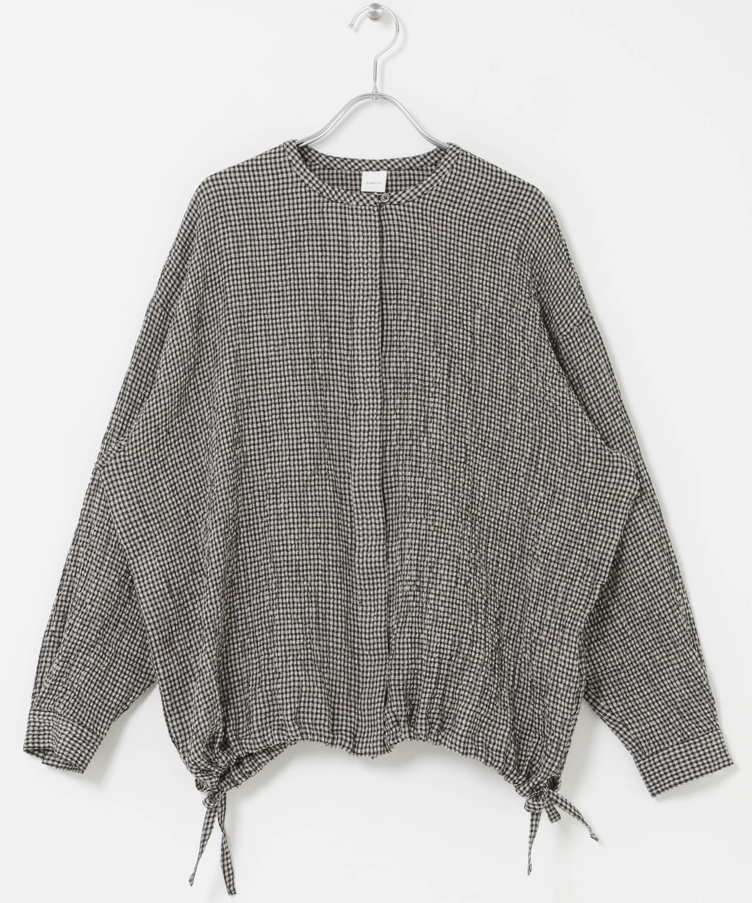 リネンレーヨンチェックシャツカーディガン CHECK S Free