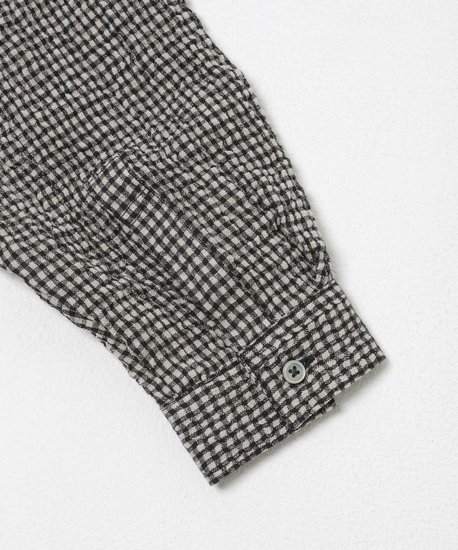 リネンレーヨンチェックシャツカーディガン CHECK S Free