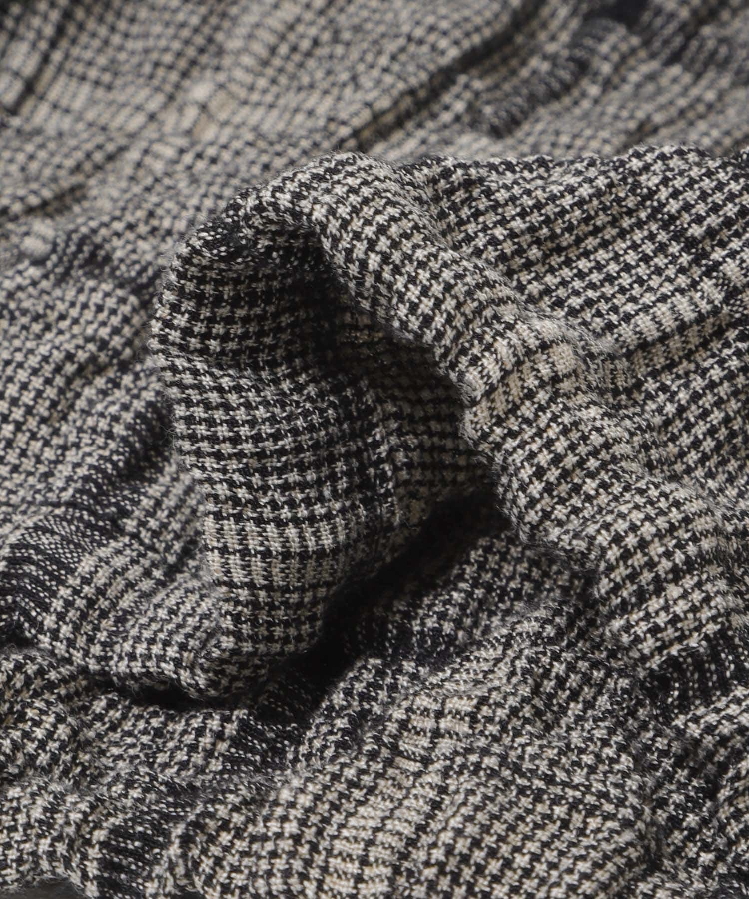 リネンレーヨンチェックシャツカーディガン CHECK M Free