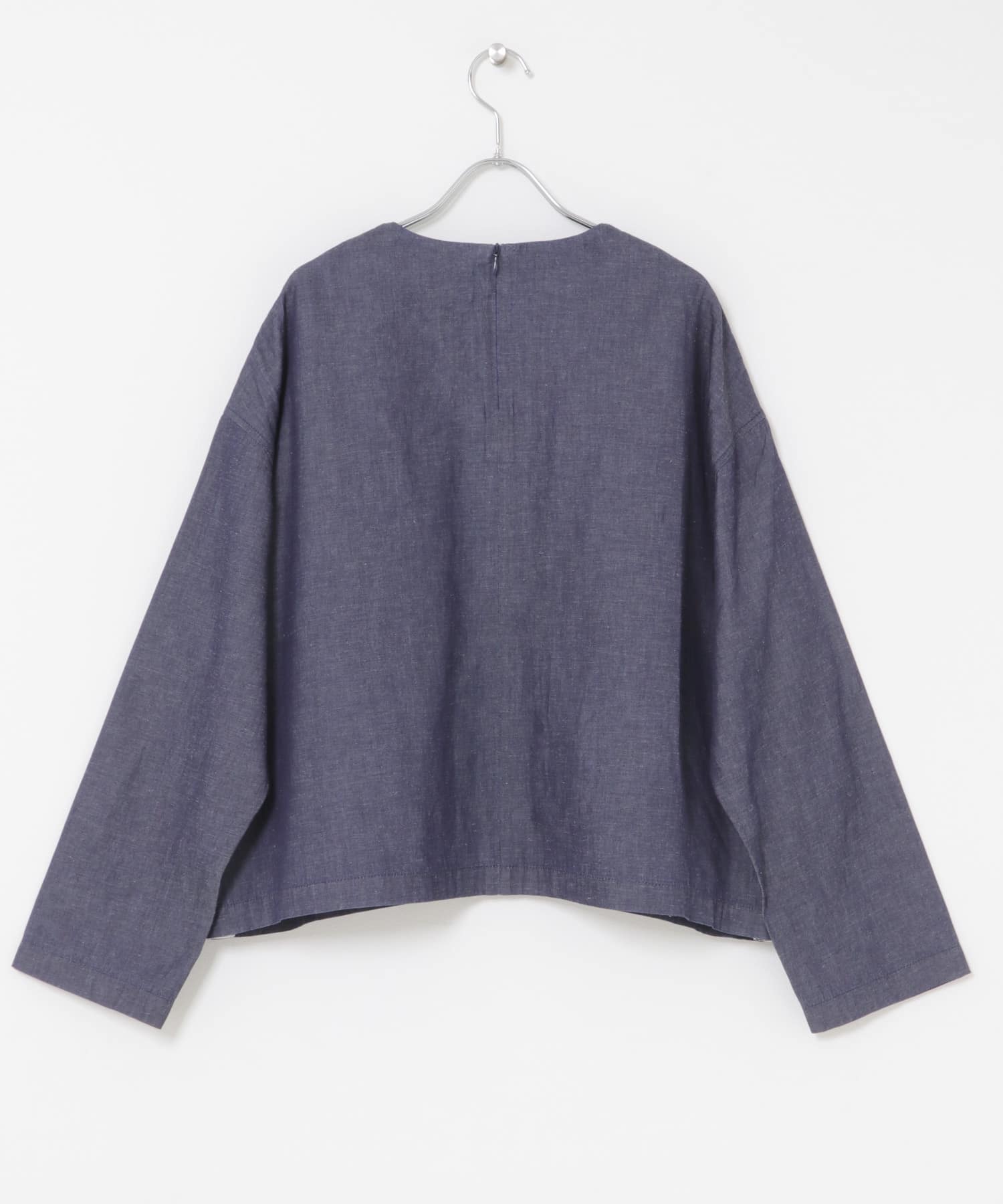 綿麻デニムプルオーバー INDIGO Free
