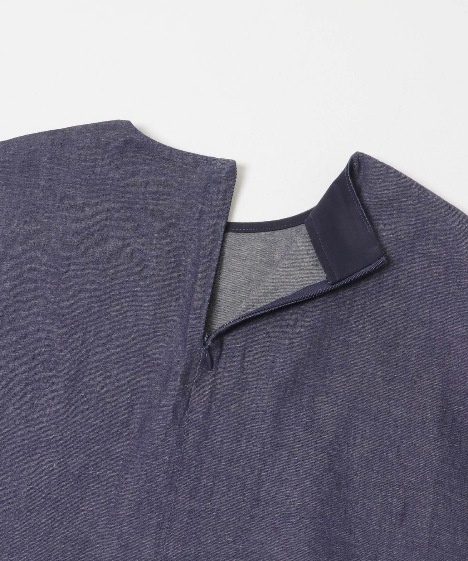 綿麻デニムプルオーバー INDIGO Free