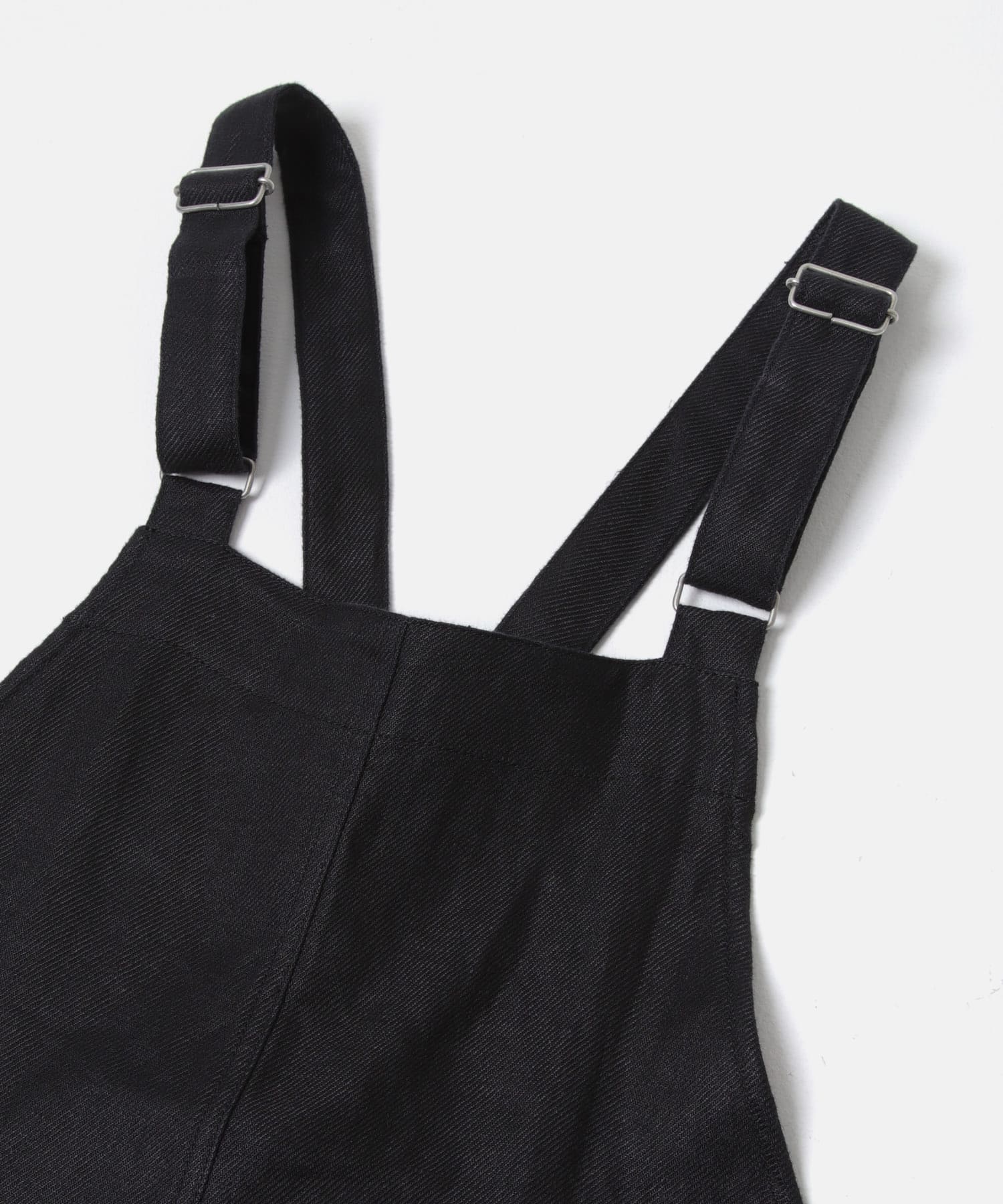 リネンバッククロスサロペット BLACK Free