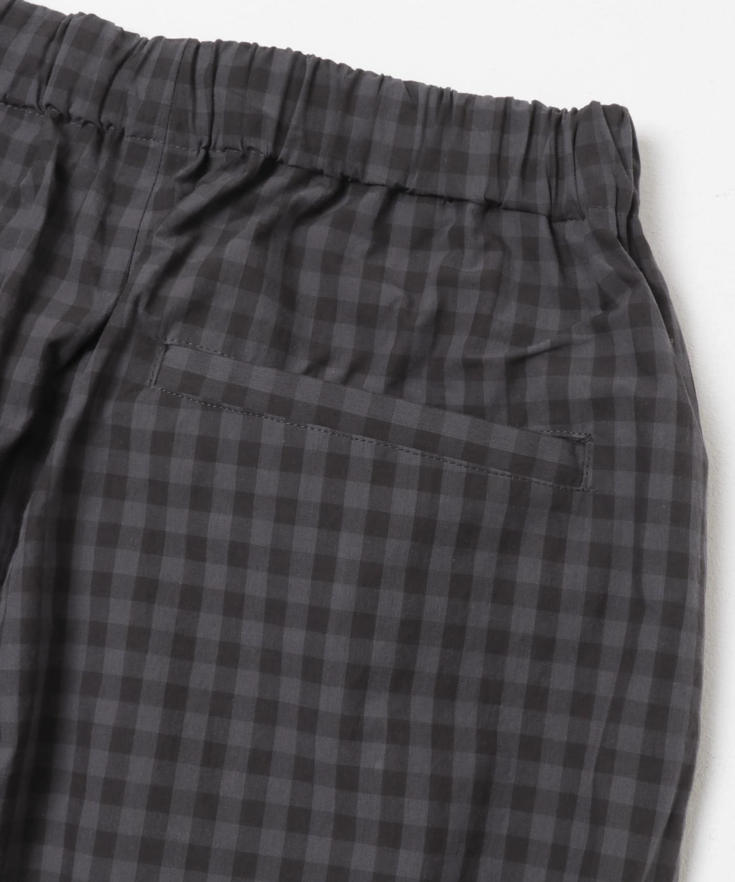 ギンガムタックワイドパンツ CHARCOAL Free