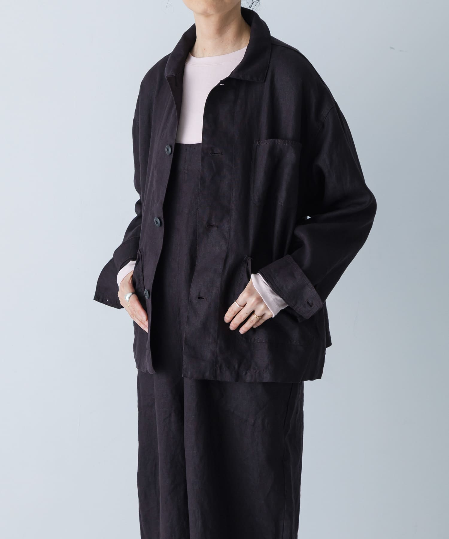 『ユニセックス』リネンカバーオール