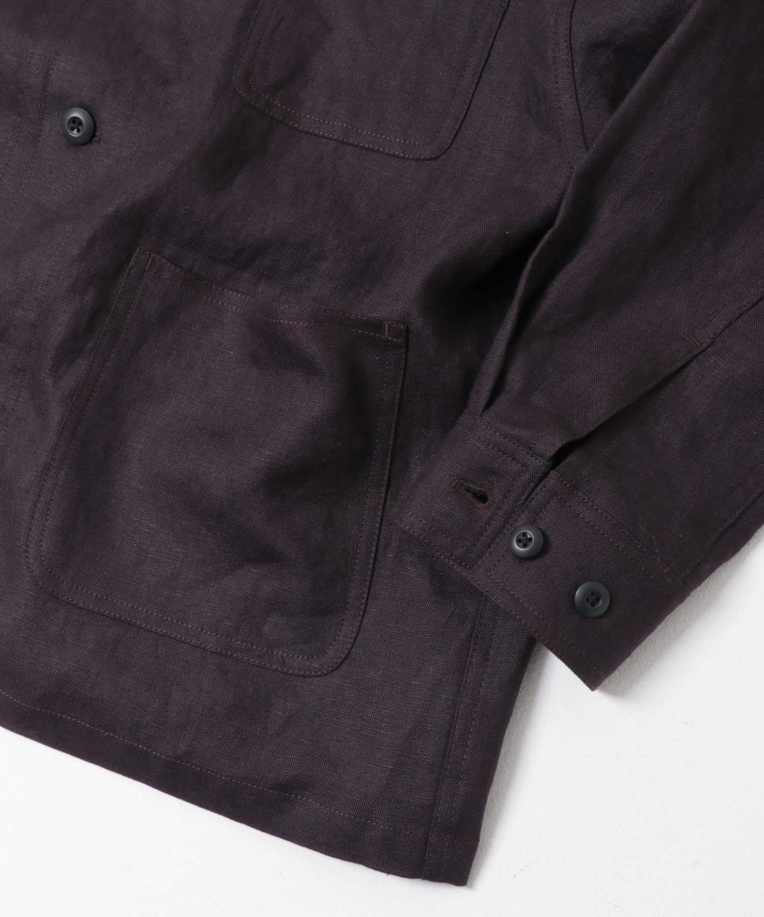 『ユニセックス』リネンカバーオール CHARCOAL 1