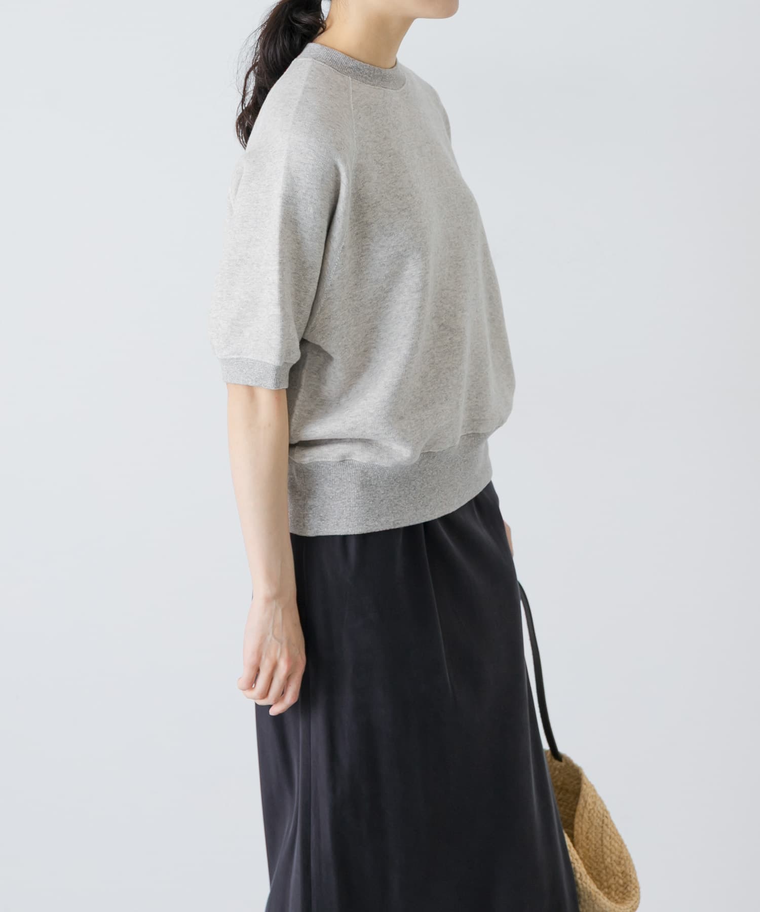 コットンリヨセル半袖スウェット