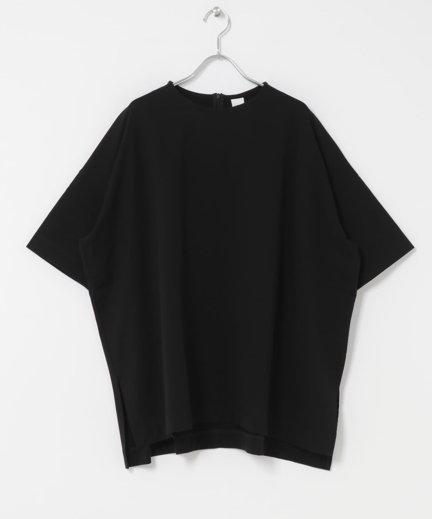 オーバークルーネックカットソー BLACK Free