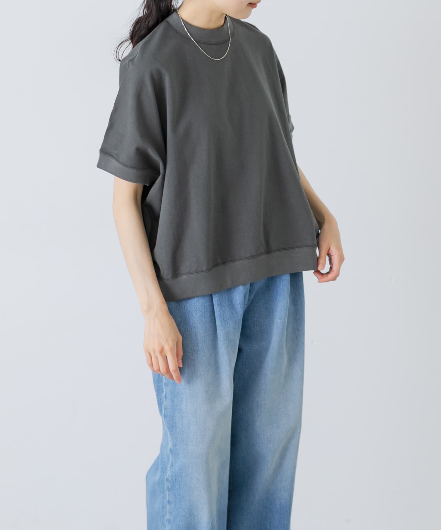 天竺 ワイドプルオーバー