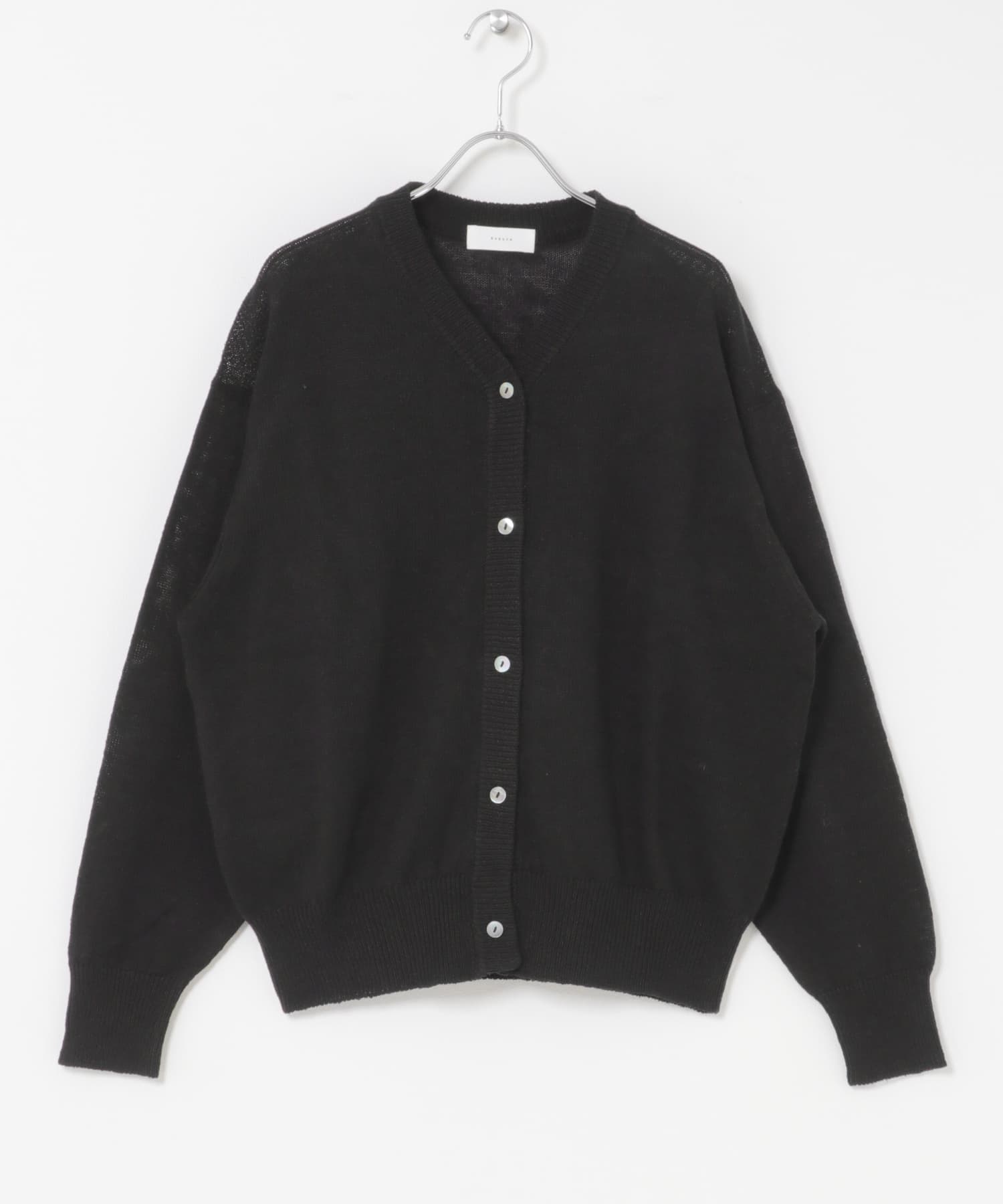 リネンコットンVネックカーディガン(Free BLACK): トップス｜URBAN