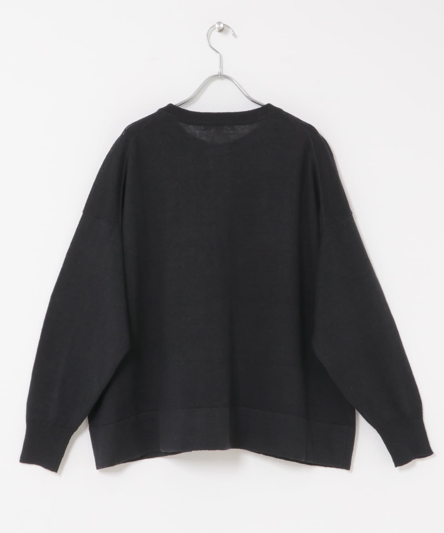 リネンワイドクルーネックカーディガン(Free BLACK): トップス｜URBAN
