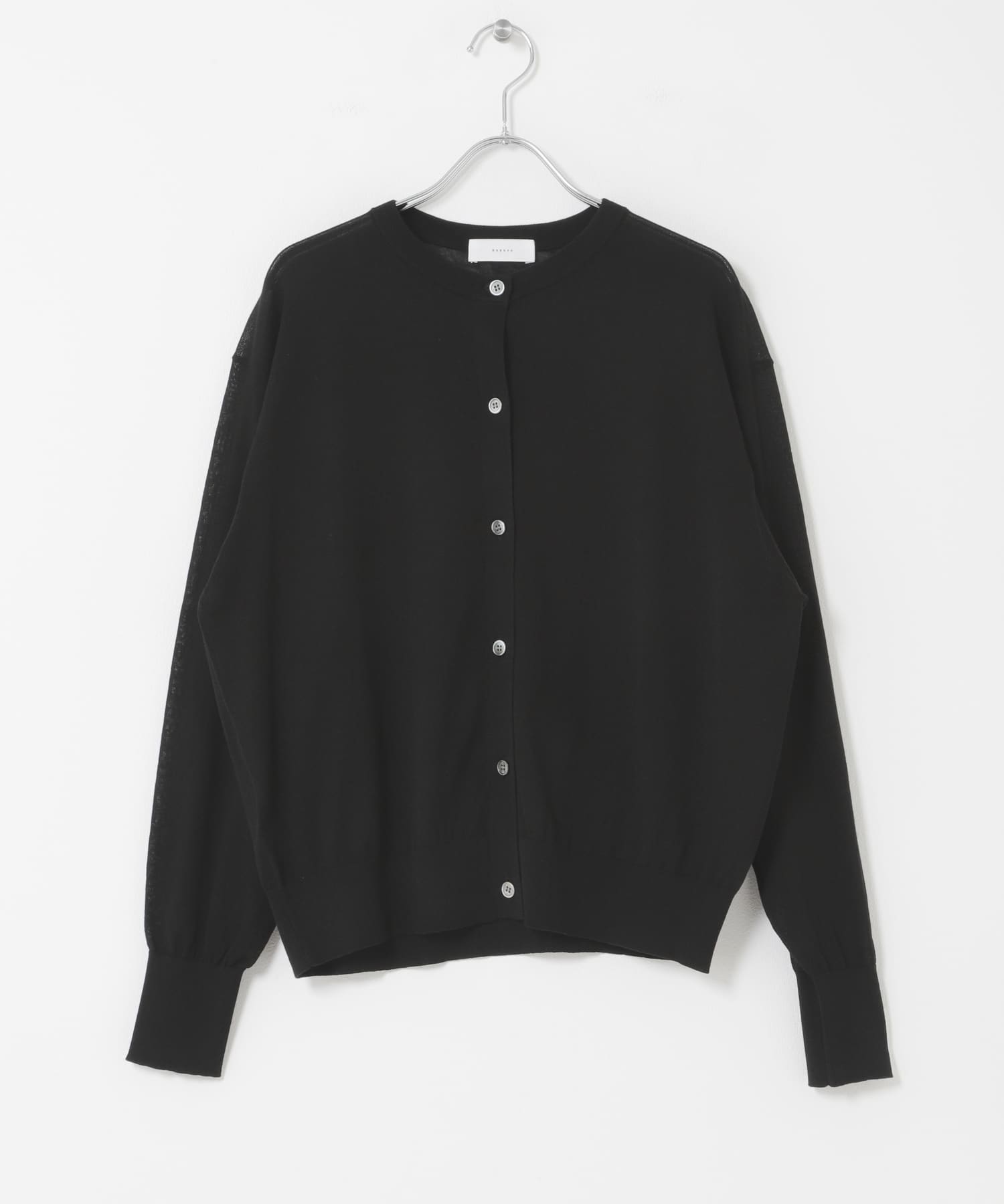 コットンエアリーカーディガン BLACK Free