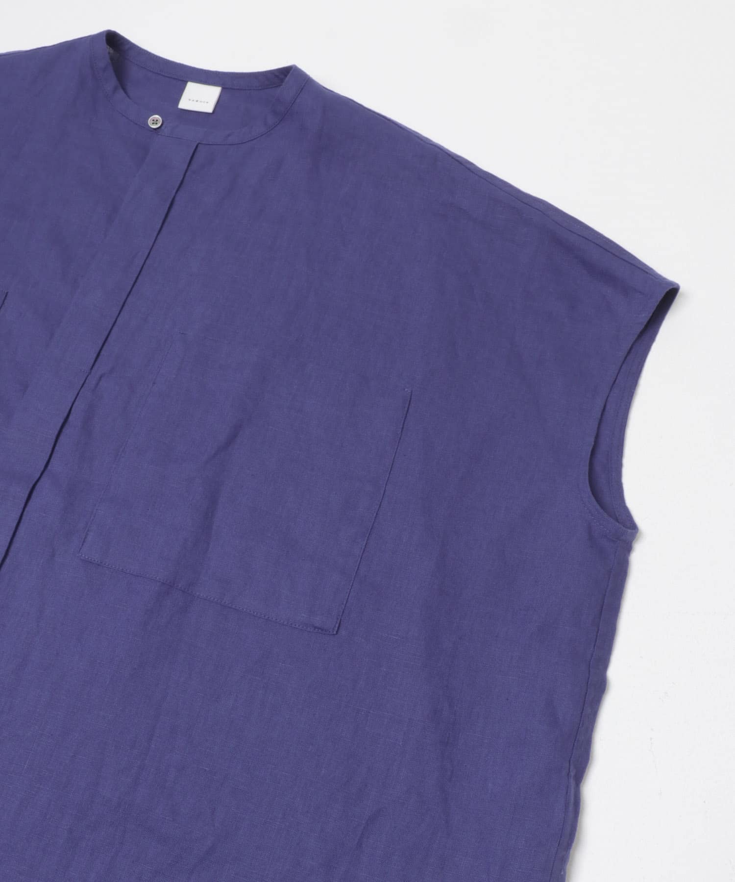 リネンWポケットフレンチシャツ ROYAL BLUE Free