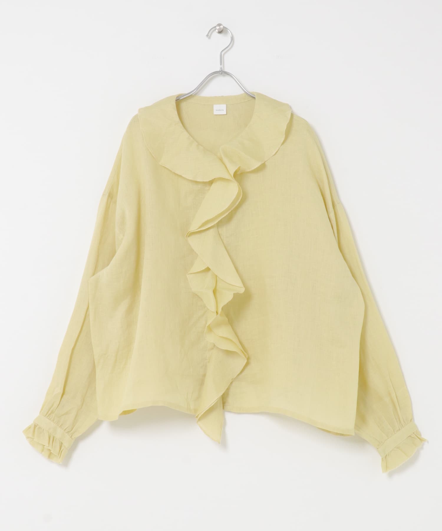 ライトリネンフリルカラーシャツ(Free YELLOW): トップス｜URBAN