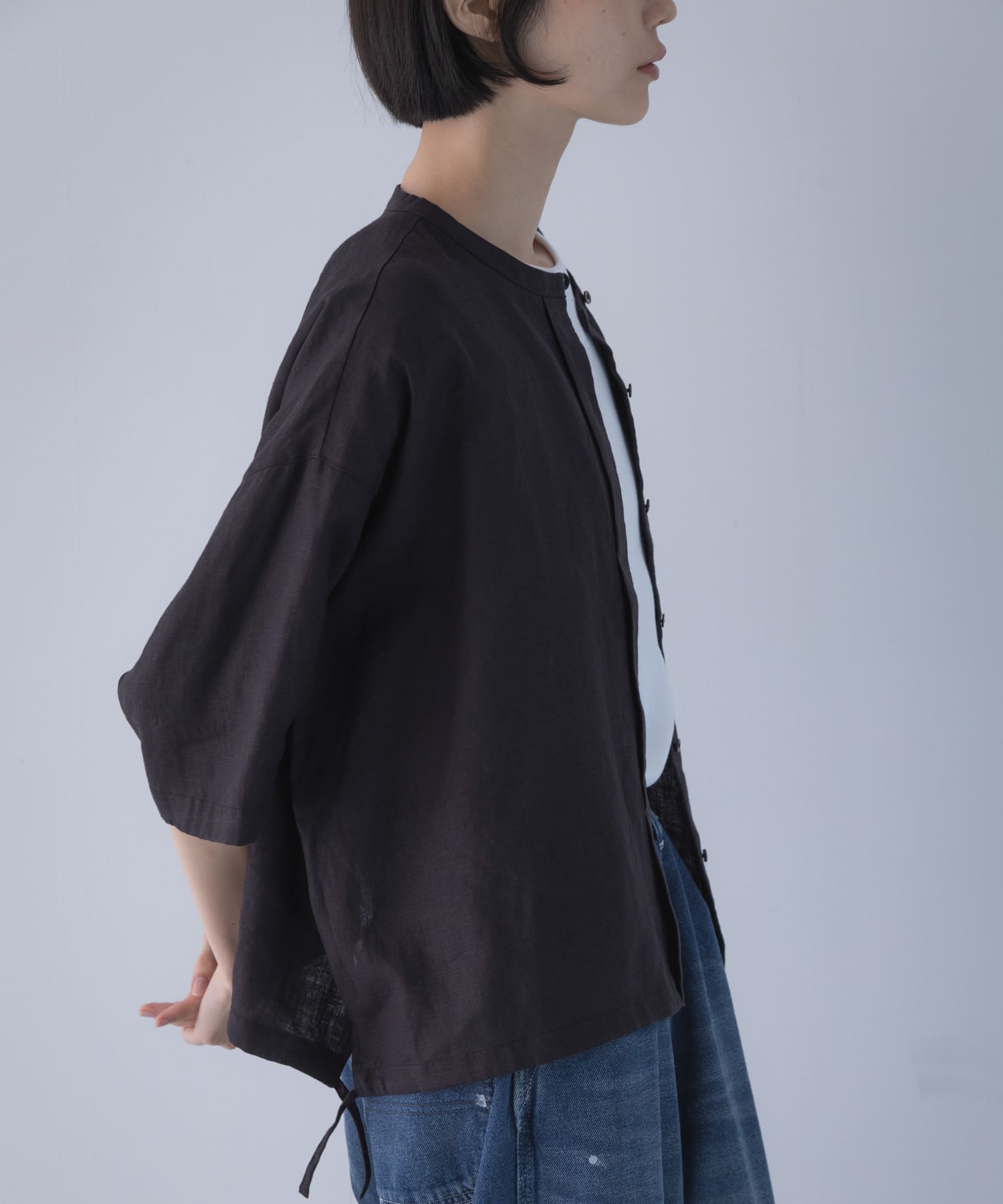 リネンハーフスリーブシャツ(Free BLACK): トップス｜URBAN RESEARCH