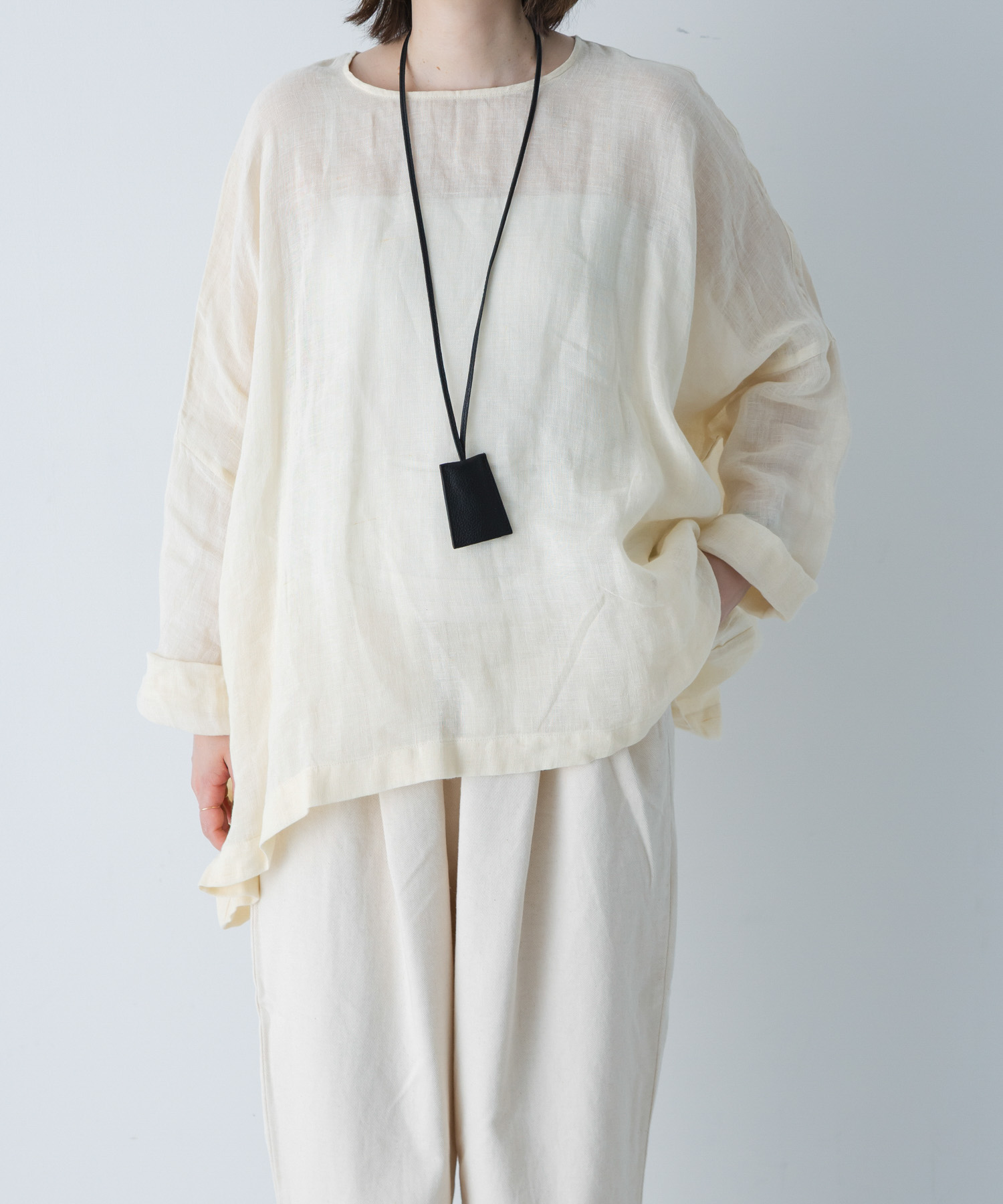 リネンボイルワイドプルオーバー