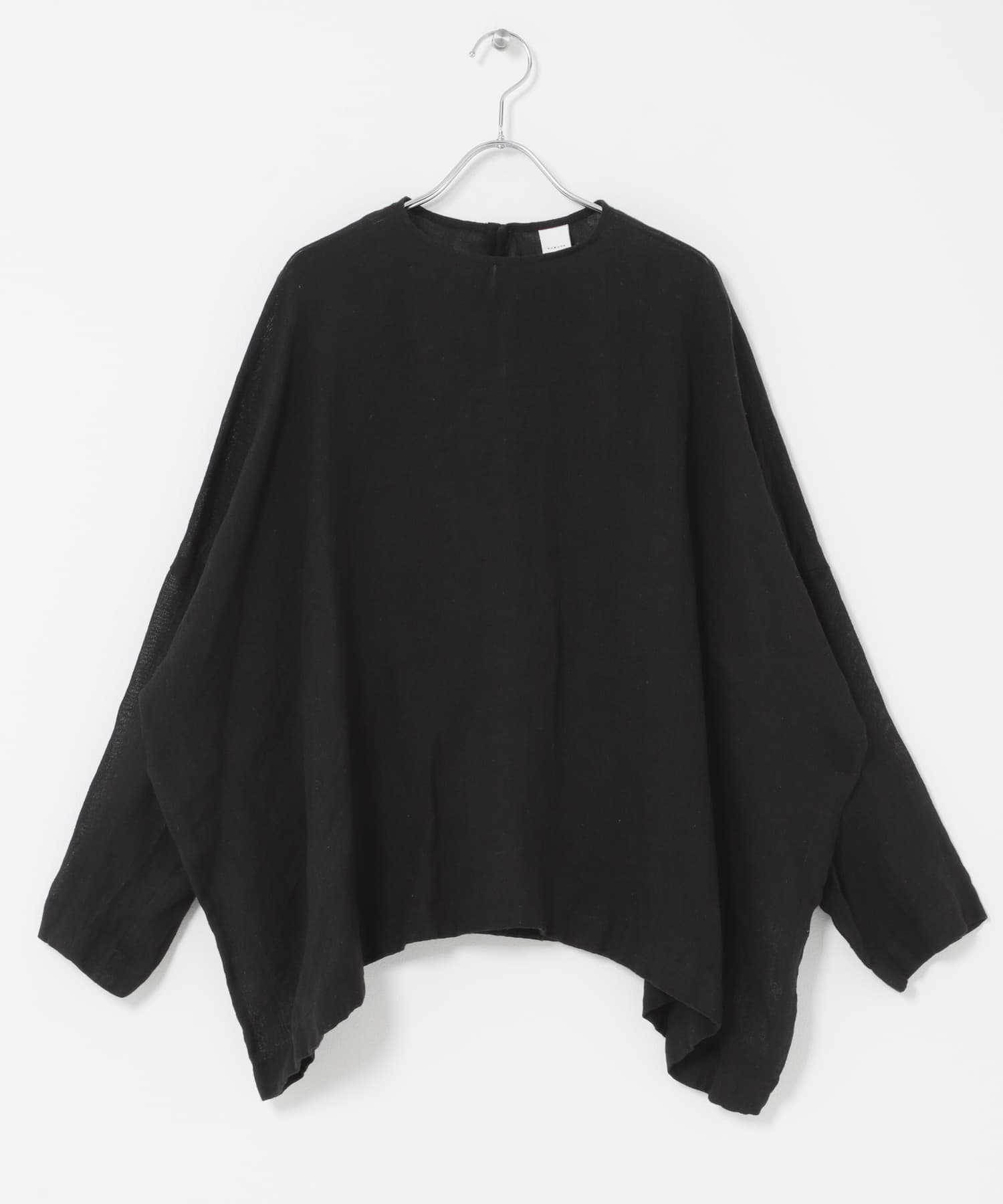 リネンボイルワイドプルオーバー BLACK Free